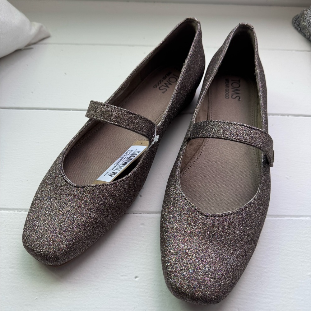 TOMS Multicolor Glitter Mary Jane Flats